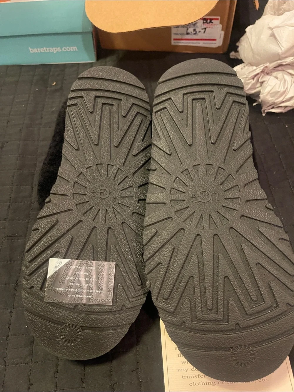 Ugg Tazelle black new slipper shoes euro 37 L 6.5-7